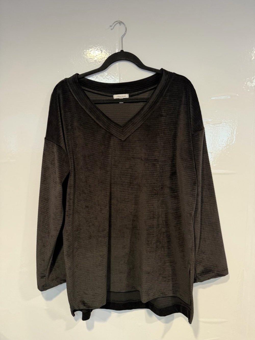 Velvet White Birch vneck sweater